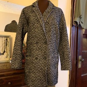 Abercrombie & Fitch Boyfriend fit wool tweet coat
